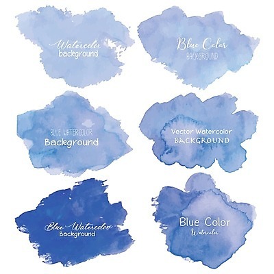 EPS 해외이미지 일러스트 캘리그라피 수채화 타이포그라피 글자캘리그라피 사람없음 파란색 얼룩 그런지 파스텔톤 해외일러스트 문자 컬러 파일형식 벡터 이미지허브