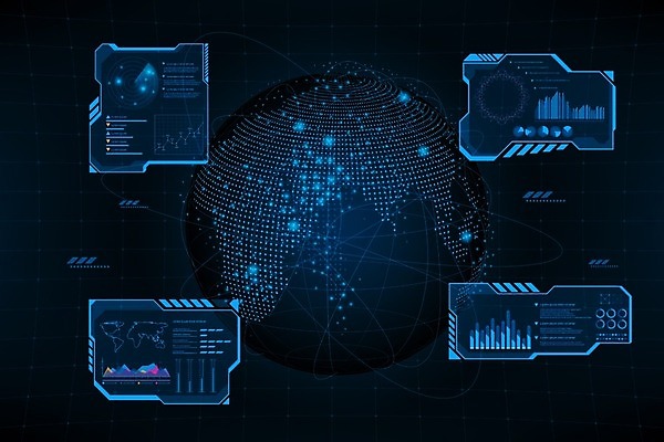 EPS 해외이미지 일러스트 그래프 사람없음 그래픽 디지털 UI 계기판 인터페이스 가상 해외일러스트 파일형식 벡터 이미지허브