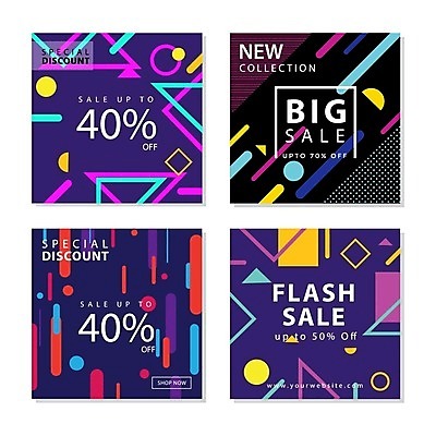 EPS 해외이미지 일러스트 추상 타이포그라피 사람없음 쇼핑 세트 세일 보라색 검은색 빅세일 지오메트릭 해외일러스트 문자 컬러 무늬 파일형식 벡터 이미지허브