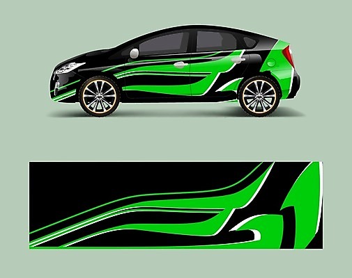 EPS 해외이미지 디자인 백그라운드 일러스트 자동차 추상 사람없음 초록색 목업 자동차코팅 해외일러스트 육상교통 컬러 무늬 파일형식 벡터 이미지허브