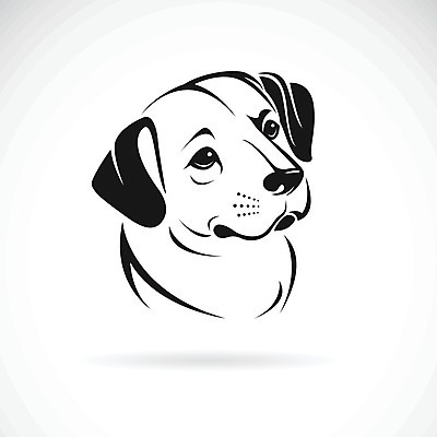 EPS 해외이미지 일러스트 사람없음 반려동물 검은색 흰색 개 강아지 해외일러스트 동물 컬러 포유류 파일형식 벡터 이미지허브