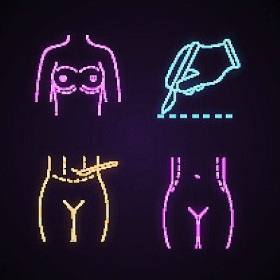 EPS 해외이미지 모양 손 디자인 여자 신체 일러스트 병원 미술 그래픽 빛 세트 약 화장품 환자 수술 가슴 심볼 허리 오브젝트 서비스 사인 윤곽 네온 외과 빛망울 순서 고립 광 리프팅 절개 해외일러스트 의학 문화예술 사람 신체부위 뷰티 파일형식 벡터 이미지허브