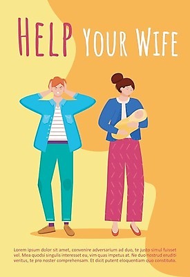 EPS 해외이미지 전신 여자 남자 결혼 일러스트 텍스트 가족 안기 남편 들기 성인 세명 노란색 주황색 분노 아기 아내 트러블 헬프 해외일러스트 감정 컬러 관계 모션 사람 이벤트 도움 파일형식 벡터 이미지허브