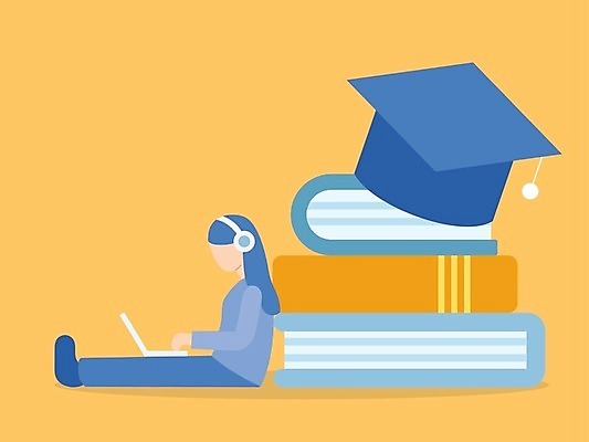 EPS 해외이미지 학생 디자인 여자 교육 컨셉 인터넷 일러스트 비즈니스 졸업 교실 모바일 주택 앉기 책 노트북 스터디 컴퓨터 공책 웹 업무 네트워크 플랫 강의 대학교 온라인 온라인강의 이러닝 해외일러스트 학교 모션 문구용품 사람 건물 전자제품 학습 작업 파일형식 벡터 언택트 이미지허브