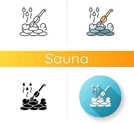 EPS 해외이미지 일러스트 사람없음 물 세트 조약돌 원형 수증기 사우나 물뿌리기 해외일러스트 자연요소 도형 모션 돌_바위 파일형식 벡터 이미지허브