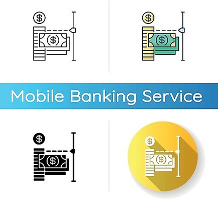 EPS 해외이미지 지폐 일러스트 사람없음 세트 달러 동전 원형 동전탑 모바일뱅킹 해외일러스트 도형 돈 쌓기 뱅킹 파일형식 벡터 이미지허브