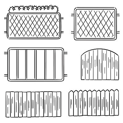 EPS 해외이미지 클립아트 모양 디자인 선 일러스트 야외 목재 그래픽 가로 울타리 세트 마을 시골 그리기 재산 보호 널 낙서 만화 스케치 심볼 라인아트 그림 클립 심플 손그림 교외 수목 엘리먼트 옛날 해외일러스트 나무 컨셉 재료 모션 미술 금융 담장 파일형식 벡터 이미지허브