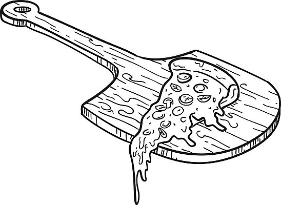 EPS 해외이미지 일러스트 피자 사람없음 주걱 피자조각 피자주걱 해외일러스트 조각 주방용품 패스트푸드 서양음식 파일형식 벡터 이미지허브