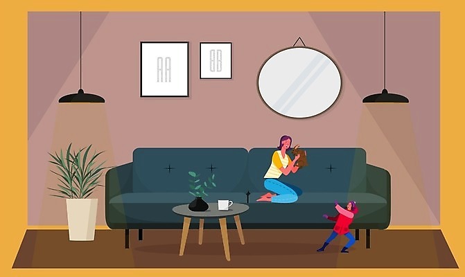 EPS 해외이미지 식물 동물 라이프스타일 디자인 감정 어린이 벽 가구 의자 일러스트 장난 가족 놀이 탁자 아파트 주택 사랑 미소 사람 소년 성인 내부 목재 장식 초록색 반려동물 우주 고양이 침묵 방 흰색 램프 플랫 복고 안락의자 리빙 돌봄 해외일러스트 나무 남자 컬러 생활용품 재료 포유류 관계 모션 조명 표정 건물 생활 소리 파일형식 벡터 이미지허브