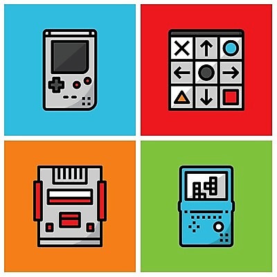 EPS 해외이미지 어린이 백그라운드 일러스트 장신구 놀이 소년 취미 컬러풀 장난감 유행 장비 수확 게임 공구 플랫 클래식 주머니 만화 복고 아날로그 위로 관리자 비디오게임 옛날 플레이어 해외일러스트 남자 컬러 컨셉 농업 사람 도구 파일형식 벡터 이미지허브