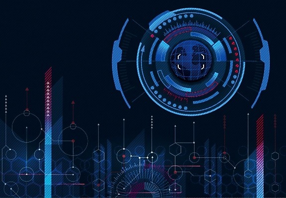 EPS 해외이미지 일러스트 사람없음 디지털 사이버 UI 인터페이스 SF 해외일러스트 파일형식 벡터 이미지허브