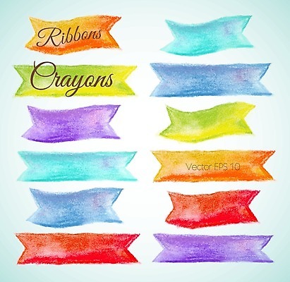 EPS 해외이미지 리본 일러스트 수채화 프레임 종류 사람없음 세트 손그림 해외일러스트 파일형식 벡터 이미지허브