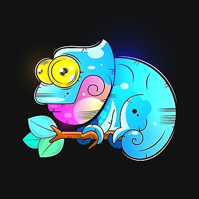 EPS 해외이미지 동물캐릭터 일러스트 사람없음 카멜레온 해외일러스트 일러캐릭터 동물 캐릭터 파충류 파일형식 벡터 이미지허브