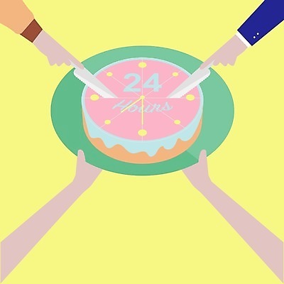 EPS 해외이미지 손 시계 컨셉 일러스트 추상 일상 그래픽 노란색 케이크 시간 플랫 칼 계획 자르기 준비 주기 고정 가치 획득 설정 경영 규율 똑같은 제어 파스텔톤 한계 비용 해외일러스트 컬러 무늬 비즈니스 모션 디저트 라이프 신체부위 경제 파일형식 벡터 이미지허브