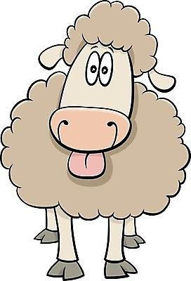 EPS 해외이미지 일러스트 사람없음 양 베이지색 해외일러스트 컬러 포유류 파일형식 벡터 이미지허브