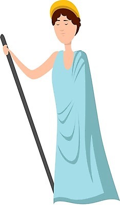 EPS 해외이미지 전신 여자 일러스트 한명 서기 들기 성인 눈감음 그리스로마신화 그리스신 헤라 성인여자한명만 해외일러스트 1 모션 사람 신_종교 신화 여자한명만 성인여자만 파일형식 벡터 이미지허브