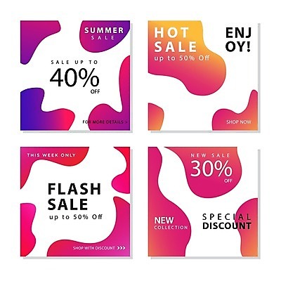 EPS 해외이미지 디자인 분홍색 일러스트 추상 타이포그라피 사람없음 쇼핑 세트 세일 흰색 해외일러스트 문자 컬러 무늬 파일형식 벡터 이미지허브