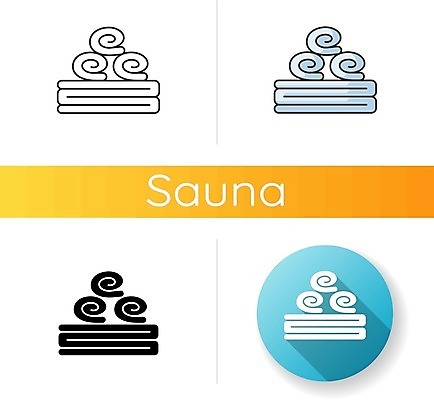 EPS 해외이미지 일러스트 사람없음 세트 수건 쌓기 원형 목욕타월 사우나 해외일러스트 도형 모션 위생용품 파일형식 벡터 이미지허브