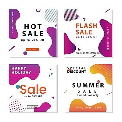 EPS 해외이미지 디자인 일러스트 추상 타이포그라피 사람없음 쇼핑 세트 세일 보라색 주황색 흰색 해외일러스트 문자 컬러 무늬 파일형식 벡터 이미지허브