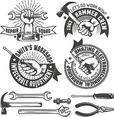 EPS 해외이미지 직업 손 산업 일러스트 공장 노동자 라벨 상점 장비 수확 기구 공구 나사 스패너 잡기 업무 작업실 기술자 클래식 수리 망치 심볼 서비스 사인 복고 배지 고정 펜치 정비공 공학 우표 유지 고립 그런지 옛날 차고 하드웨어 활자 해외일러스트 교육 컨셉 농업 공업 모션 프레임 신체부위 컴퓨터 도구 작업 활자판 파일형식 벡터 이미지허브