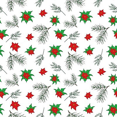 EPS 해외이미지 백그라운드 잎 크리스마스 겨울 패턴 일러스트 사람없음 포인세티아 해외일러스트 식물 계절 기념일 꽃 무늬 파일형식 벡터 이미지허브