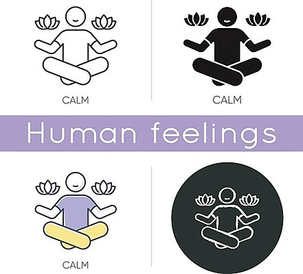 EPS 해외이미지 감정 일러스트 사람모양 사람없음 세트 원형 명상 차분 해외일러스트 모양 도형 컨셉 파일형식 벡터 이미지허브