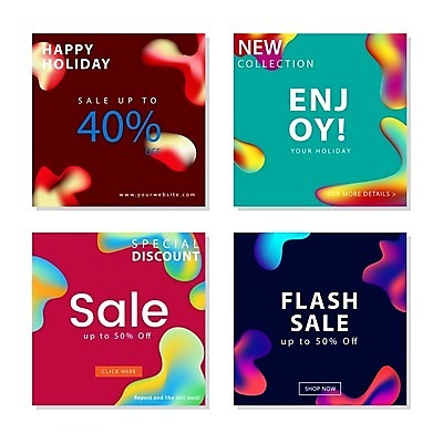 EPS 해외이미지 디자인 일러스트 추상 타이포그라피 사람없음 빨간색 초록색 쇼핑 세트 세일 남색 그라데이션 해외일러스트 문자 컬러 무늬 파일형식 벡터 이미지허브