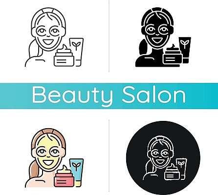 EPS 해외이미지 여자 일러스트 여러명 상반신 성인 세트 뷰티 화장품 원형 크림 성인여자만 해외일러스트 도형 다수 사람 여자만 성인만 파일형식 벡터 이미지허브