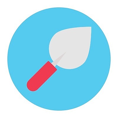 EPS 해외이미지 직업 디자인 실루엣 산업 백그라운드 일러스트 벽돌 노동자 손잡이 건물 금속 장비 기구 도구 공구 업무 플랫 수리 모종삽 심볼 오브젝트 사인 심플 고립 미장 해외일러스트 건축물 재질 촬영기법 작업 삽 파일형식 벡터 이미지허브