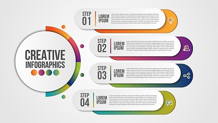 EPS 해외이미지 일러스트 추상 아이디어 사람없음 인포그래픽 원형 연결 단계 해외일러스트 도형 컨셉 무늬 파일형식 벡터 이미지허브