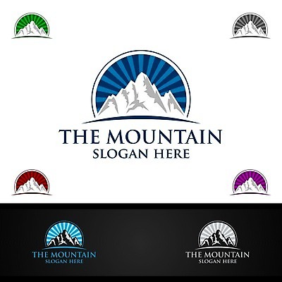 EPS 해외이미지 여행 백그라운드 일러스트 하늘 산 사람없음 야외 태양 농장 캠핑 숲 해외일러스트 자연요소 농업 레저 파일형식 벡터 이미지허브