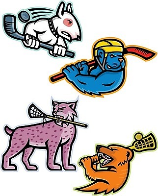 EPS 해외이미지 캐릭터 스포츠 일러스트 그래픽 세트 고양이 개 만화 테리어 수집 심볼 사인 복고 신분 하키 불독 송곳니 마스코트 스라소니 해외일러스트 일러캐릭터 포유류 반려동물 구기 치아 파일형식 벡터 동물 소화기관 장기 신체 이미지허브