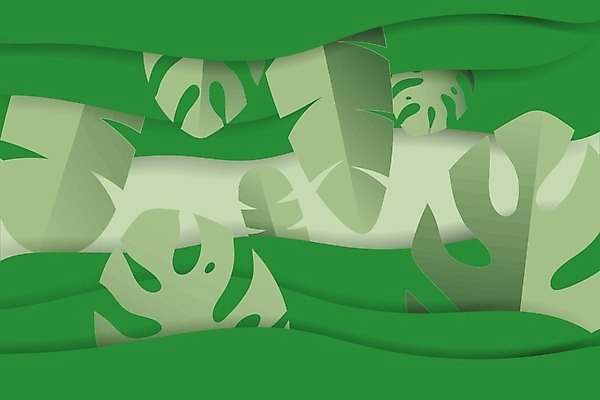 EPS 해외이미지 모양 디자인 종이 백그라운드 컨셉 잎 일러스트 바나나 미술 초록색 여름 흰색 그늘 자르기 심플 스타일 미니멀리스트 해외일러스트 식물 계절 컬러 과일 모션 문화예술 파일형식 벡터 이미지허브