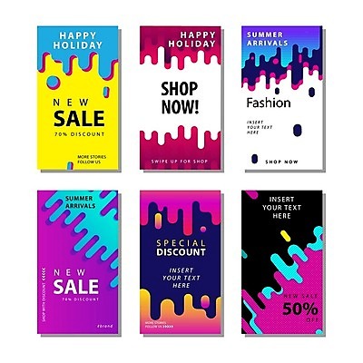 EPS 해외이미지 세로배너 일러스트 추상 타이포그라피 사람없음 쇼핑 세트 세일 보라색 흰색 원형 해외일러스트 도형 문자 배너 컬러 무늬 세로 파일형식 벡터 이미지허브