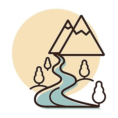 EPS 해외이미지 디자인 여행 일러스트 비즈니스 자연 산 풍경 야외 물 강 골짜기 계곡 얼음 바위 심볼 언덕 사인 고립 원정 절정 해외일러스트 자연요소 돌_바위 생태계 파일형식 벡터 이미지허브