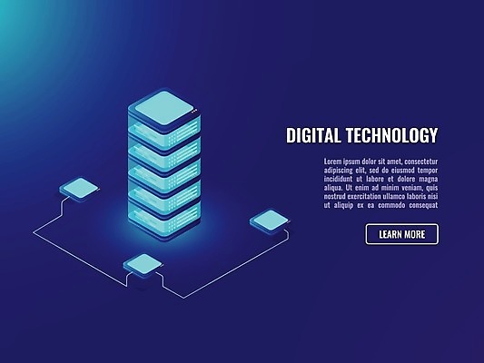 EPS 해외이미지 일러스트 사람없음 디지털 자료 과학기술 연결 남색 스마트 아이소메트릭 데이터베이스 서버 스토리지 AI_인공지능 해외일러스트 컬러 컨셉 기술 정보기술 파일형식 벡터 이미지허브