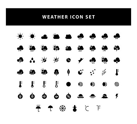 EPS 해외이미지 구름 디자인 계절 실루엣 겨울 일러스트 우산 자연 하늘 바람 날씨 여름 세트 픽토그램 태양 맑음 검은색 추위 달 눈송이 떨어짐 온도계 야간 번개 수집 심볼 사인 심플 폭풍 온도 고체 뇌우 상형문자 엘리먼트 해외일러스트 자연요소 문자 컬러 컨셉 눈_날씨 촬영기법 생태계 파일형식 벡터 이미지허브