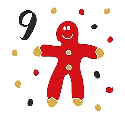 EPS 해외이미지 일러스트 타이포그라피 사람없음 숫자 달력 원형 날짜 12월 진저맨 해외일러스트 도형 문자 진저쿠키 파일형식 벡터 이미지허브