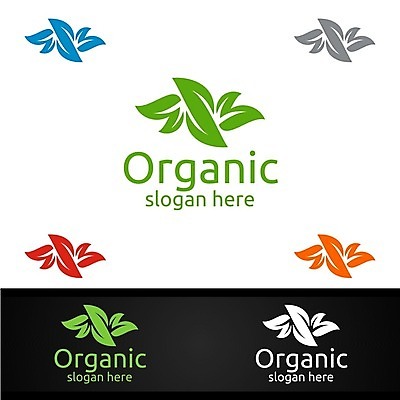 EPS 해외이미지 디자인 잎 사람없음 심볼 에코 유기농 바이오 브랜딩 해외일러스트 식물 웰빙 환경 파일형식 벡터 이미지허브