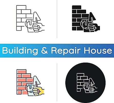 EPS 해외이미지 일러스트 사람없음 세트 원형 양동이 손모양 미장 미장도구 해외일러스트 모양 도형 도구 파일형식 벡터 손_신체부위 이미지허브