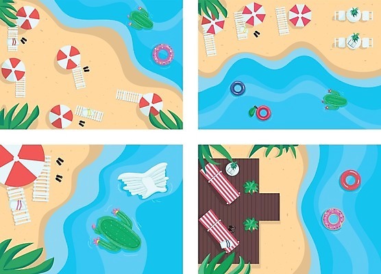 EPS 해외이미지 디자인 배너 포스터 모래 바다 백그라운드 일러스트 휴가 풍경 사람없음 야외 그래픽 여름 세트 모래사장 우주 인포그래픽 침대 플랫 만화 휴양지 질감 양산 심플 장면 지역 단상 조립 복잡 이국적 파라다이스 스타일 해외일러스트 계절 가구 컨셉 장소 파일형식 벡터 이미지허브