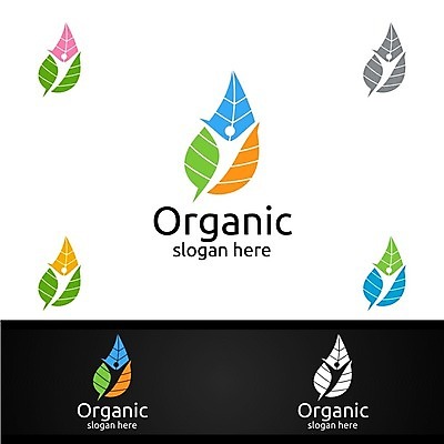 EPS 해외이미지 디자인 잎 사람모양 사람없음 심볼 에코 유기농 바이오 브랜딩 해외일러스트 모양 식물 웰빙 환경 파일형식 벡터 이미지허브