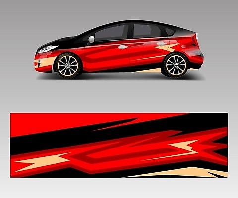 EPS 해외이미지 디자인 백그라운드 일러스트 자동차 추상 사람없음 빨간색 목업 자동차코팅 해외일러스트 육상교통 컬러 무늬 파일형식 벡터 이미지허브