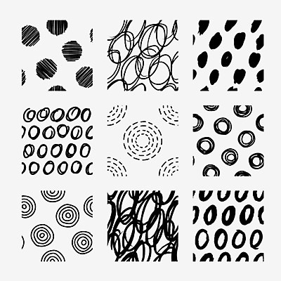 EPS 해외이미지 백그라운드 일러스트 추상 미술 사람없음 검은색 원형 스케치 심플 손그림 해외일러스트 도형 컬러 무늬 문화예술 파일형식 벡터 이미지허브