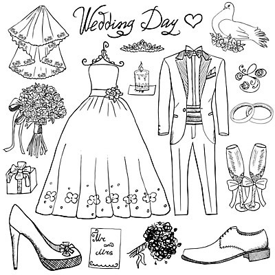 EPS 해외이미지 선 구두 부케 웨딩드레스 일러스트 결혼식 면사포 턱시도 사람없음 선물상자 세트 비둘기 결혼반지 손그림 엘리먼트 해외일러스트 드레스 꽃다발 결혼 신발 조류 선물 정장 상자 반지 결혼소품 파일형식 벡터 이미지허브