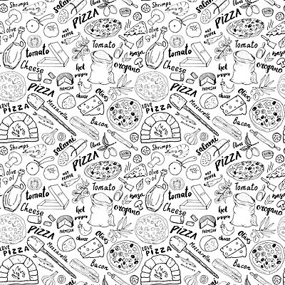 EPS 해외이미지 디자인 패턴 토마토 일러스트 재료 치즈 새우 피자 패스트푸드 마늘 사람없음 버섯 소시지 올리브오일 스케치 올리브 밀가루 주걱 살라미 오레가노 칠리고추 피자주걱 피자집 피자칼 화덕 해외일러스트 열매 무늬 채소 고추 주방용품 유제품 서양음식 갑각류 미술 상점 가공식품 기름_음식 인스턴트 가루 화로 파일형식 벡터 이미지허브