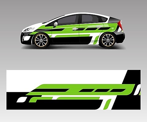 EPS 해외이미지 디자인 백그라운드 일러스트 자동차 추상 사람없음 초록색 목업 자동차코팅 해외일러스트 육상교통 컬러 무늬 파일형식 벡터 이미지허브