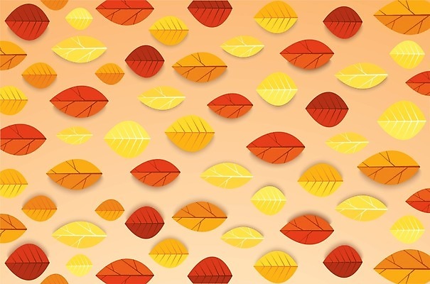 EPS 해외이미지 단풍 낙엽 패턴 일러스트 그림자 사람없음 주황색 그라데이션 해외일러스트 컬러 잎 무늬 파일형식 벡터 이미지허브