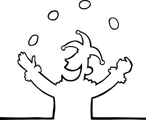 EPS 해외이미지 행복 실루엣 일러스트 공 웃음 검은색 광대 흰색 만화 그림 조커 해외일러스트 감정 컬러 촬영기법 표정 파일형식 벡터 이미지허브