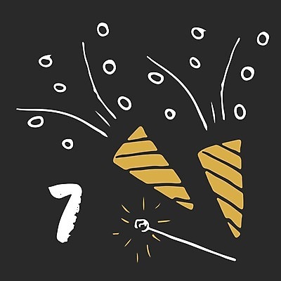 EPS 해외이미지 일러스트 폭죽 타이포그라피 사람없음 숫자 달력 날짜 12월 스파클라 해외일러스트 문자 파일형식 벡터 이미지허브